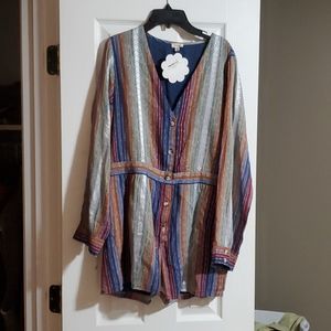 Long Sleeve Romper  NWT  En Creme Brand Size Large